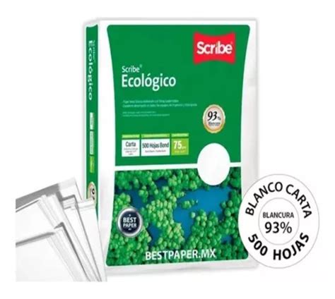 Papel Bond Scribe Ecologico Oficio C 500hojas 1 Paquete