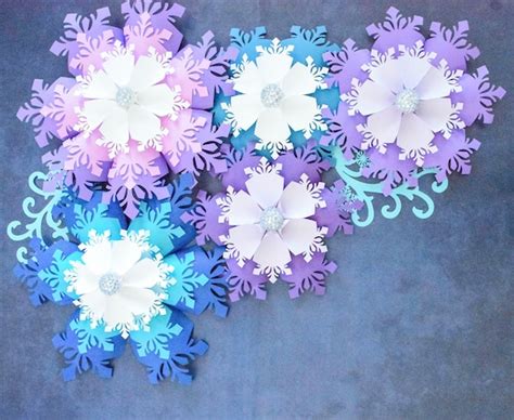 Giant Paper Snowflake Template And Tutorial Pdf Christmas Snowflake Template Snowflake