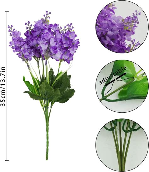 6x Artificial Fake Silk Wisteria Flowers Faux Hyacinth Flowers Home