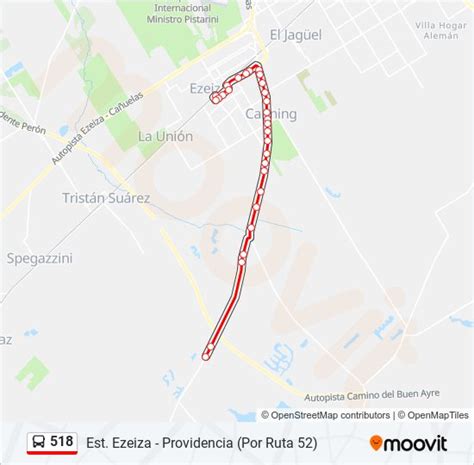 Ruta 518 Horarios Paradas Y Mapas Est Ezeiza Providencia Por