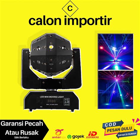 Jual Lampu Sorot Panggung Disco Ball RGB Moving Head DMX 120W Warna