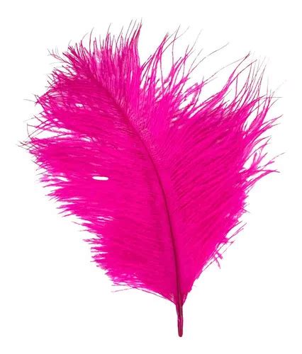 Pluma De Avestruz Confete A Cm Carnaval Artesanato Cor Pink