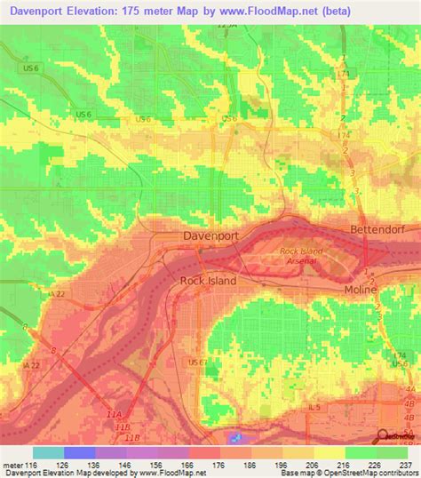 Elevation Of Davenportus Elevation Map Topography Contour