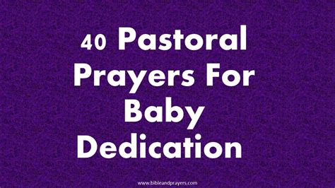 Pastoral Prayers For Baby Dedication