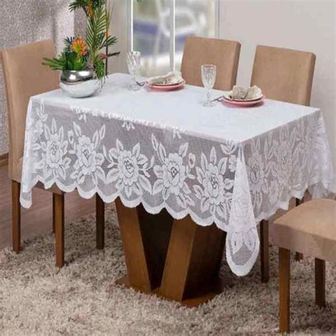 Toalha De Mesa Renda 6 Lugares Branco Leroy Merlin