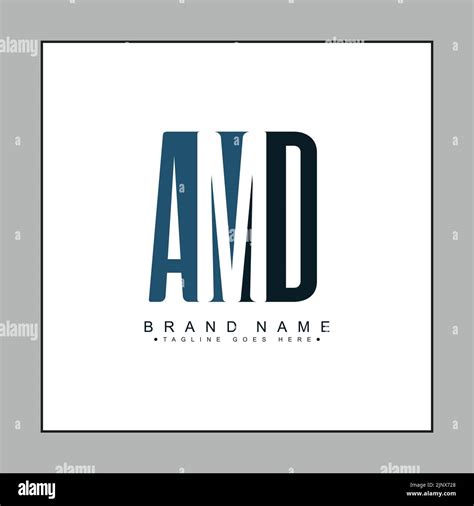 Initial Letter Amd Logo Minimal Business Logo For Alphabet A M And D