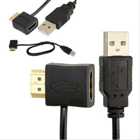 New 2016 Portable 50CM USB 2 0 HDMI Male To Female Adapter Extender