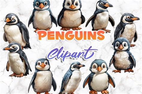 Penguins Clipart Graphic By Crittershub Creative Fabrica