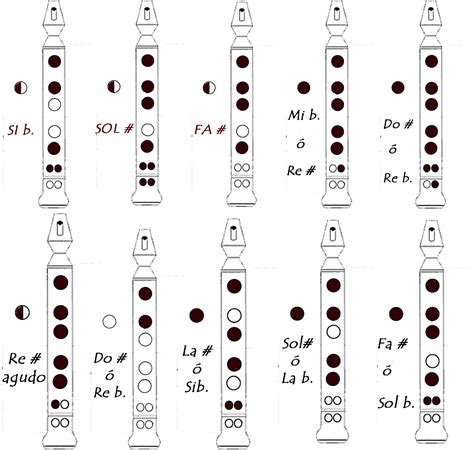 Partituras Para Flauta Posiciones De Los Dedos En Flauta Dulce Con