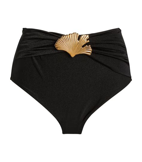 Patbo Ocean Leaf Bikini Bottoms In Black Lyst