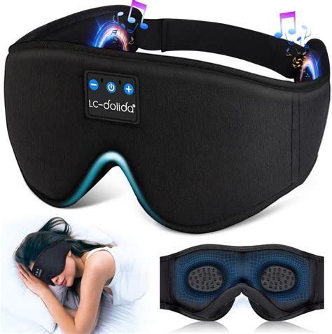 LC Dolida Sleep Mask With Bluetooth Headphones Bluetooth Sleep Mask