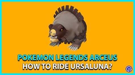 How To Ride Ursaluna In Pokemon Legends Arceus Gamer Tweak