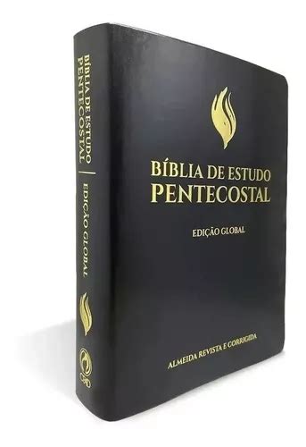 B Blia De Estudo Pentecostal Grande Luxo Preta Edi O Global