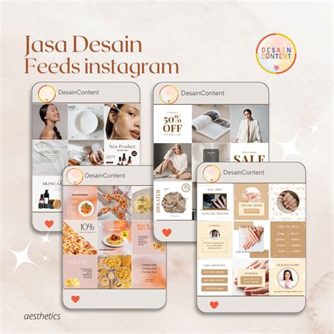 Jual Jasa Desain Feeds Instagram Post Ig Brand Aesthetic Design Minimalis Murah Custom Shopee