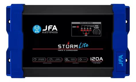 Fonte Carregador De Bateria Jfa 120a Lite Storm Slim Bivolt Cor Preto