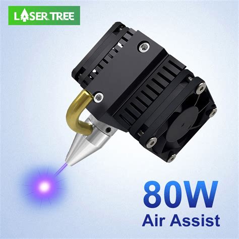 LASER TREE 450nm 80W Blue Laser Head TTL PWM Laser Cutting Module For