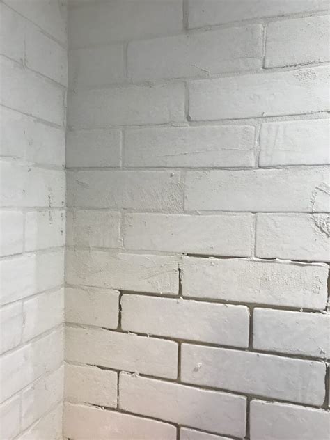 White Faux Brick Tile Backsplash Artofit