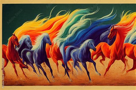 seven horse painting . Significance Of Seven Horse Painting In Vaastu ...