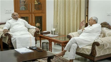 In Photos Bihar CM Nitish Kumar Meets Kharge Rahul Discusses Roadmap