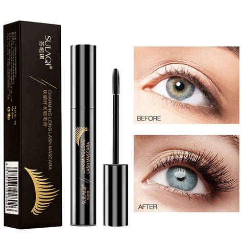 4d Mascara Waterproof Non Dizzy Dyeing Long Lasting Curling Dense Slender Mascara Easy To Apply