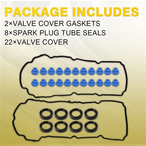 Fits For Ford Edge Valve Cover Gasket Spark Plug Seal Washer