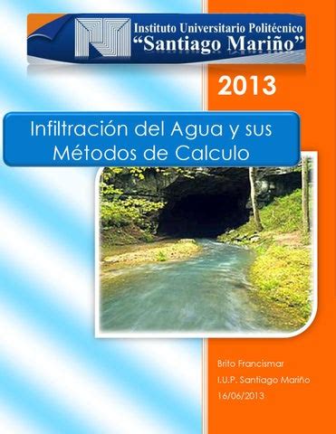 Infiltración del agua y su calculo by mjdugaro Issuu