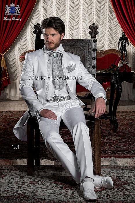 Traje De Novio Barroco Blanco Modelo Mario Moreno Moyano