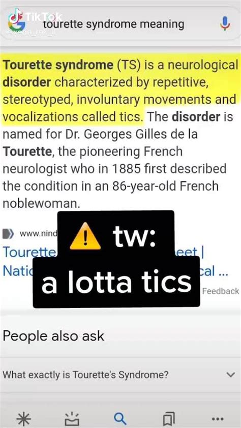 Oy Tourette Syndrome Meaning Tourette Syndrome Ts Is A Neurological