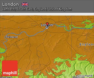 Free Physical 3D Map of London