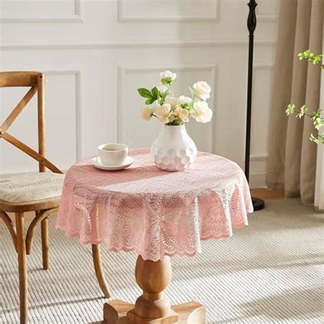 Amazon Linenzone Round Lace Tablecloth With Leaves Design Luxury