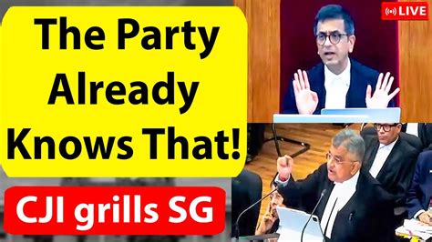 The Party Already Knows That Cji Grills Sg Mehta On Electoral Bonds