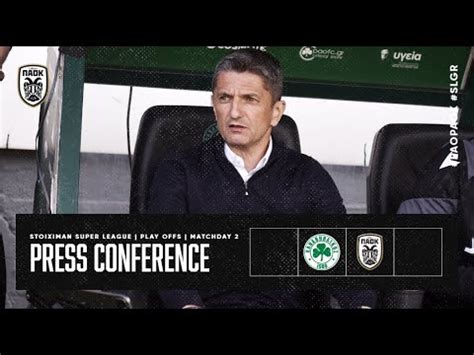 Press Conference Panathinaikos Vs Paok Fc Paok Tv Youtube