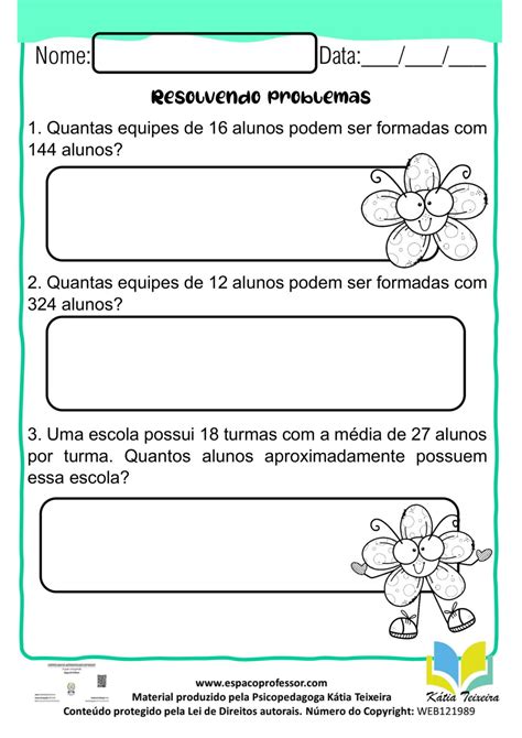 Situações Problema 5 Ano Adição E Subtração Zuledu