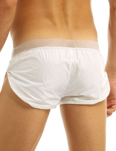 Herren Durchsichtige Boxershorts Kordelzug Schnell Trocknende