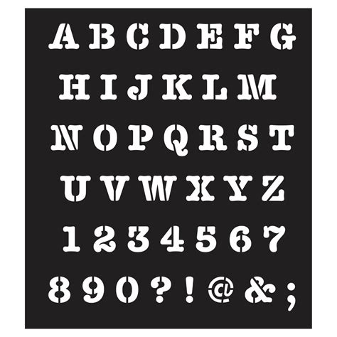 Shop Plaid Folkart ® Painting Stencils Laser Alphabet Heavy Typewriter 30738 30738