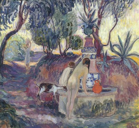 Fine Art Painting Lebasque Henri At The Fountain In St Tropez