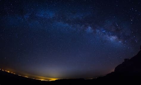 Blue Silhouette Star Space Galaxy Star Field Milky Way Outdoors