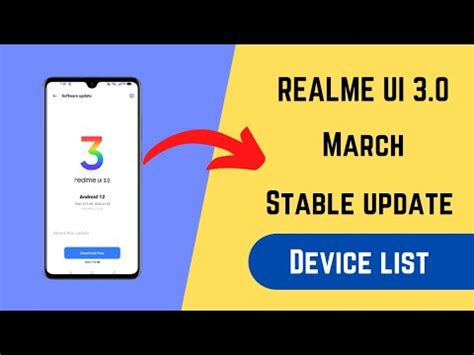 Realme Ui Android Stable Update Device List March Rollout