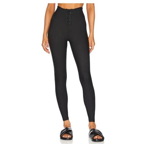 Weworewhat Pants And Jumpsuits Weworewhat Active Black Lace Up