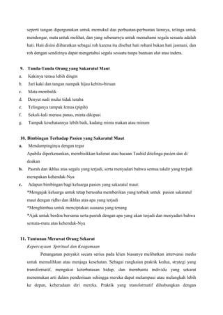 Tata Cara Merawat Orang Sakit Dan Sakaratul Maut Pdf