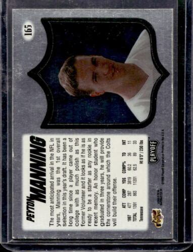 Playoff Absolute Ssd Peyton Manning Draft Pick Rookie Rc