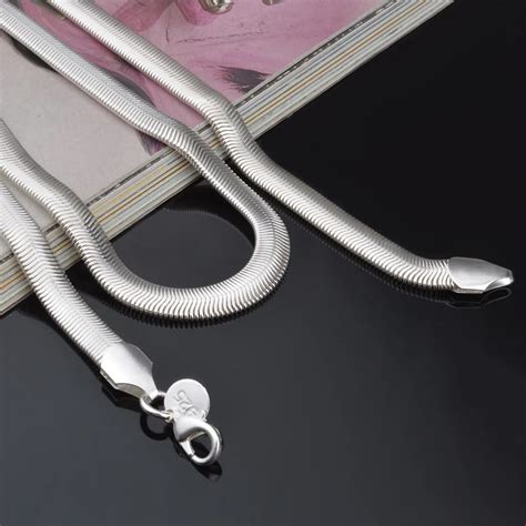 Aliexpress Buy Utimtree Mm High Quality Silver Flat Snake