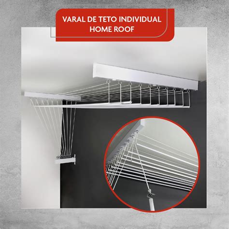 Varal De Teto Individual Varetas Cm Varal De Teto Home