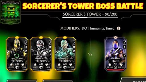 Mk Mobile Sorcerer S Tower Boss Battle Fight Reward Gold Team