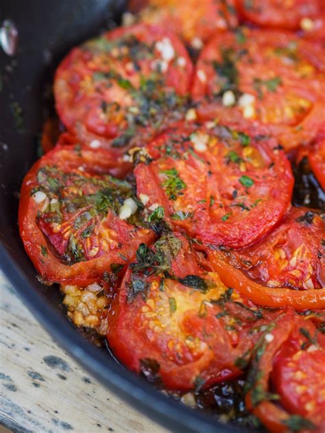 Tomates Provençales à La Poêle Presque Confites Recette