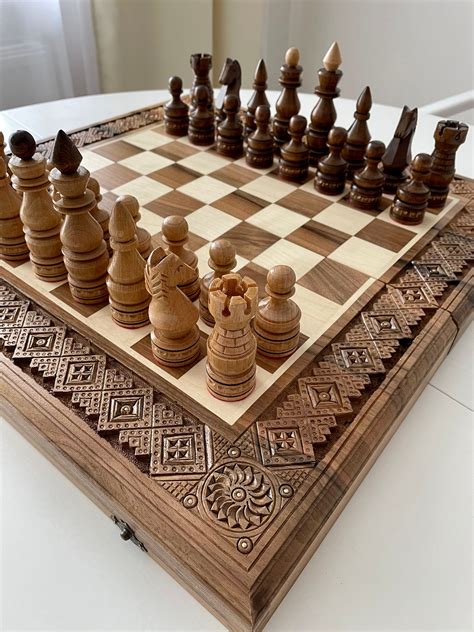 Modern Chess Wood Boards Large Chess Set With Board Wooden Chess Game