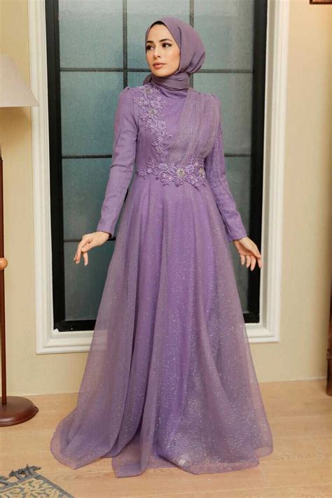 Modern Lila Islamic Prom Dress 22694LILA Neva Style