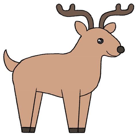 Share More Than Easy Simple Deer Drawing Best Lsk Edu Vn