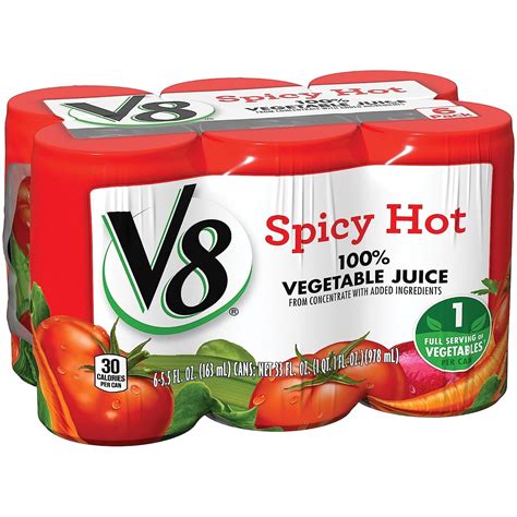 V Spicy Hot Vegetable Juice Oz Pack Of Walmart