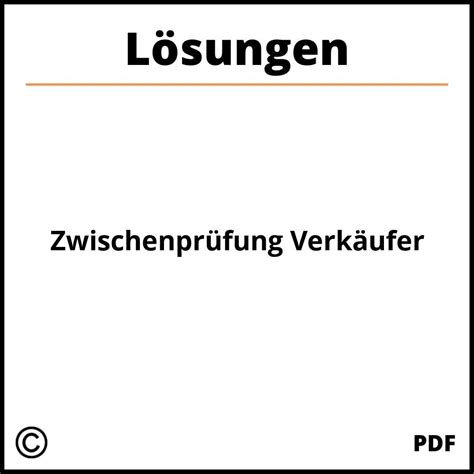 Zwischenprüfung Verkäufer Aufgaben Mit Lösungen Pdf 2024